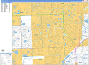 Carol City  Wall Map Basic Style
